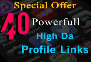 1228I will create 40 powerful high da profile links